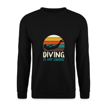 Natation Sports Piscine Nageurs Natation Mensonge - Sweat-shirt Unisexe - noir - Devant - Alina (178cm) & Michal (187cm)