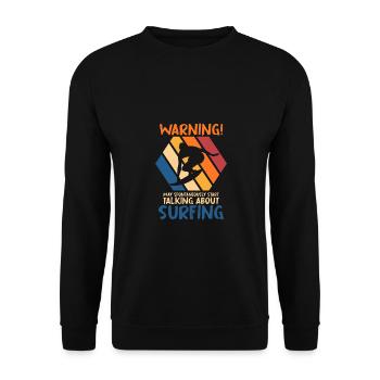 Surf Plage Surf Surf Été Océan Vagues Amour - Sweat-shirt Unisexe - noir - Devant - Alina (178cm) & Michal (187cm)
