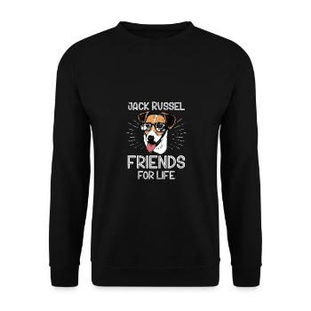 Jack Russell Friends For Life Hundeliebhaber Hunde - Unisex Pullover - Schwarz - Vorne - Alina (178cm) & Michal (187cm)