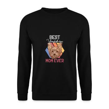 Best Yorkshire Mom Ever Welpe Hundeliebhaber Hunde - Unisex Pullover - Schwarz - Vorne - Alina (178cm) & Michal (187cm)