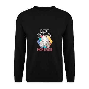 Beste Pudelmama aller Zeiten Welpe Haustier Hundel - Unisex Pullover - Schwarz - Vorne - Alina (178cm) & Michal (187cm)