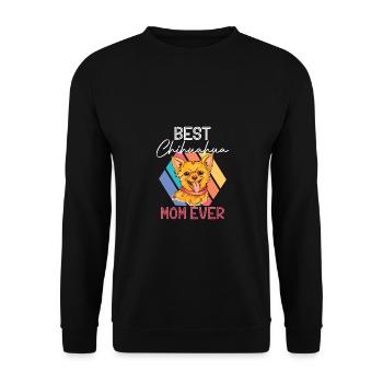 Beste Chihuahua-Mama aller Zeiten Welpe Hundeliebh - Unisex Pullover - Schwarz - Vorne - Alina (178cm) & Michal (187cm)