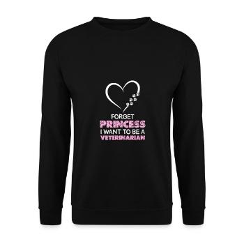 Vergiss Prinzessin ich will Tierarzt werden Liebha - Unisex Pullover - Schwarz - Vorne - Alina (178cm) & Michal (187cm)