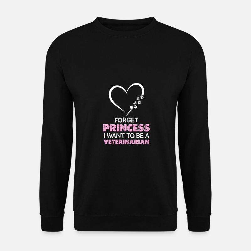 Vergiss Prinzessin ich will Tierarzt werden Liebha - Unisex Pullover - Schwarz