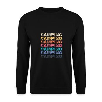 Camping Campfire Outdoor Adventure Lover Cam - Unisex Sweatshirt - black - Front - Alina (178cm) & Michal (187cm)
