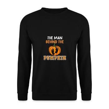 The man behind the pumpkin farm Lovers Farmer - Unisex Sweatshirt - black - Front - Alina (178cm) & Michal (187cm)