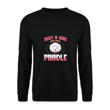 Juste une fille qui aime les caniches Amateurs de chiens Dogha - Sweat-shirt Unisexe - noir - Devant - Alina (178cm) & Michal (187cm)