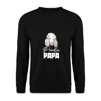 Caniche Papa Puppy Puppy Pet Dog Lover Hun - Sweat-shirt Unisexe - noir - Devant - Alina (178cm) & Michal (187cm)