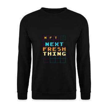 NFT Next Fresh Thing Crypto Coin Bitcoin Lovers - Sweat-shirt Unisexe - noir - Devant - Alina (178cm) & Michal (187cm)