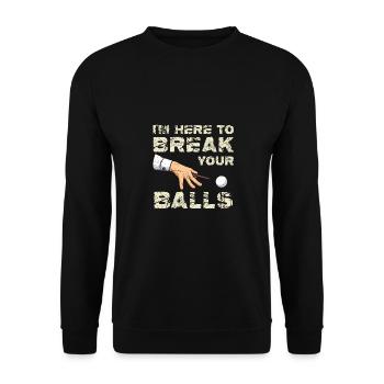 Only the tip I promise billiard ball pool Lieb - Unisex Sweatshirt - black - Front - Alina (178cm) & Michal (187cm)