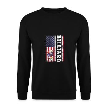 Fléchettes Drapeau américain Dartboard Bullseye Lo - Sweat-shirt Unisexe - noir - Devant - Alina (178cm) & Michal (187cm)