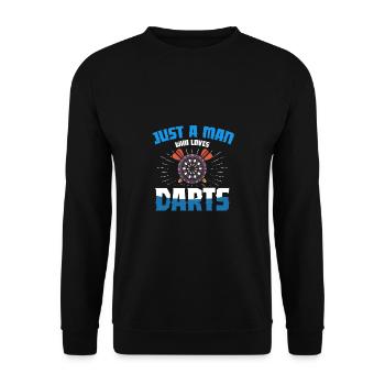 Just a man who loves billiards pool snooker liebh - Unisex Sweatshirt - black - Front - Alina (178cm) & Michal (187cm)