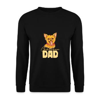 Just A Girl Who Loves Chihuahua Haustier Hundelieb - Unisex Pullover - Schwarz - Vorne - Alina (178cm) & Michal (187cm)