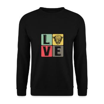 Drôle de vache highland scottish cute cattle sp - Sweat-shirt Unisexe - noir - Devant - Alina (178cm) & Michal (187cm)