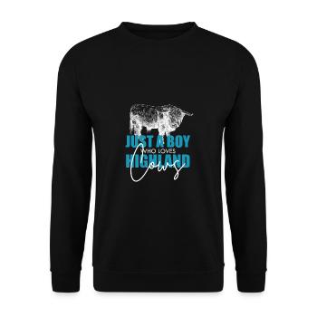 Drôle de vache highland scottish cute cattle sp - Sweat-shirt Unisexe - noir - Devant - Alina (178cm) & Michal (187cm)