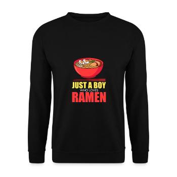 Drôle ramen Food Noodles Anime japonais - Sweat-shirt Unisexe - noir - Devant - Alina (178cm) & Michal (187cm)