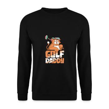 Funny Golf Golfer Sport Fun Lovers - Unisex Sweatshirt - black - Front - Alina (178cm) & Michal (187cm)