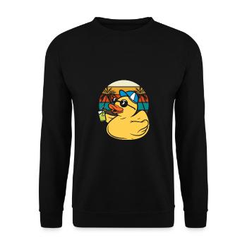 Funny Beach Sommer Sonne Urlaub Urlaub Spaß Liebha - Unisex Pullover - Schwarz - Vorne - Alina (178cm) & Michal (187cm)
