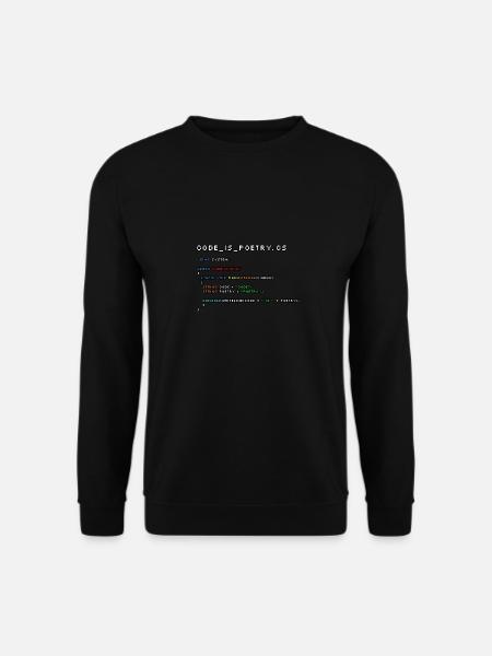 Code is poetry.cs - Unisex Sweatshirt - black