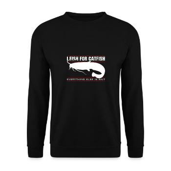 Je pêche le poisson-chat - tout le reste est un appât - Sweat-shirt Unisexe - noir - Devant - Alina (178cm) & Michal (187cm)