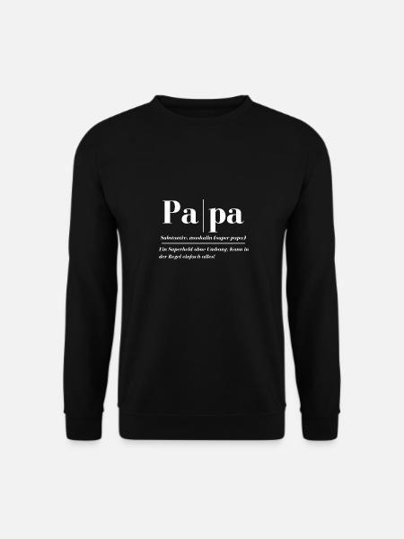 Definition Papa Bester Papa Geschenk - Unisex Pullover - Schwarz