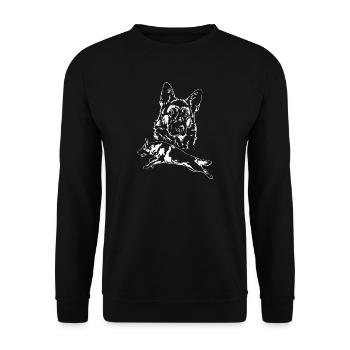 ALLEMAND BERGER ALLEMAND De Berger Allemand Shepherd C Wilsigns - Sweat-shirt Unisexe - noir - Devant - Alina (178cm) & Michal (187cm)