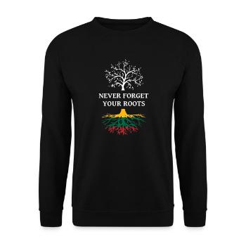 Lithuania Lithuanian roots - Unisex Sweatshirt - black - Front - Alina (178cm) & Michal (187cm)