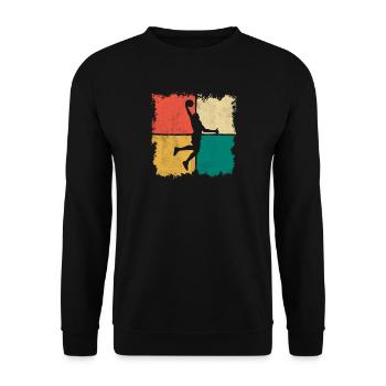 Dunking Basketteur Joueur basketteur Rétro - Sweat-shirt Unisexe - noir - Devant - Alina (178cm) & Michal (187cm)
