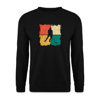 Floorball Floorball Player Floorball Player - Unisex Sweatshirt - black - Front - Alina (178cm) & Michal (187cm)