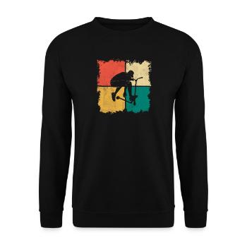 Stunt Scooter Scooter Young Retro - Unisex Sweatshirt - black - Front - Alina (178cm) & Michal (187cm)