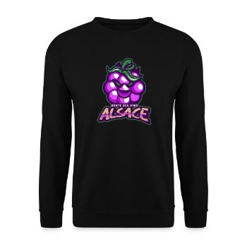Route des vins d Alsace - Sweat-shirt Unisexe - noir - Devant - Alina (178cm) & Michal (187cm)