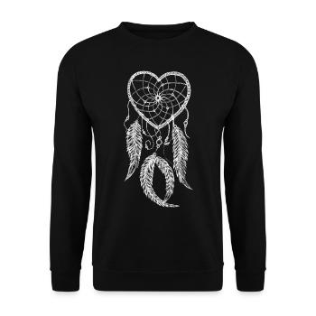 Dream Catcher - Unisex Sweatshirt - black - Front - Alina (178cm) & Michal (187cm)