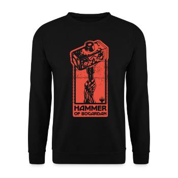 Magic: The Gathering Hammer Of Bogardan Rouge - Sweat-shirt Unisexe - noir - Devant - Alina (178cm) & Michal (187cm)