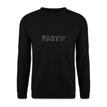 Party #party, Party tshirt - Unisex Pullover - Schwarz - Vorne - Alina (178cm) & Michal (187cm)