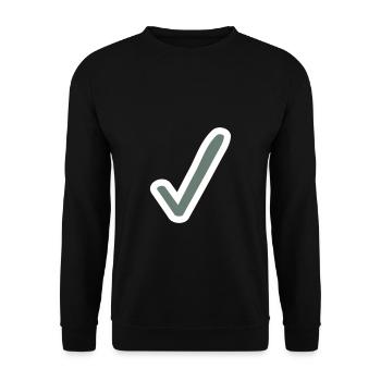 Check icon sketch - Unisex Sweatshirt - black - Front - Alina (178cm) & Michal (187cm)