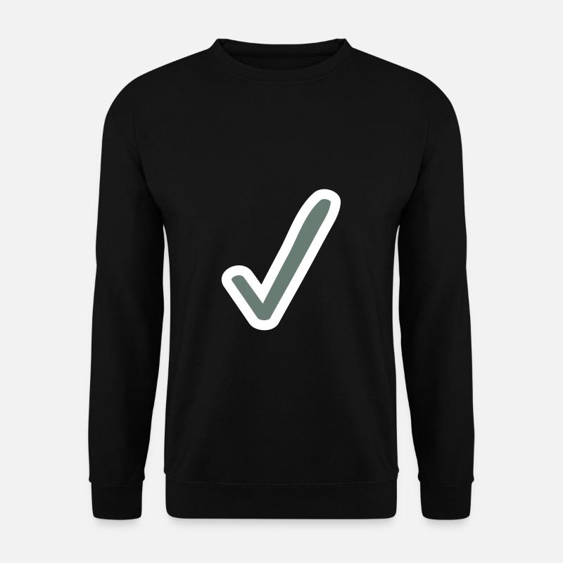 Häkchen Icon Skizze - Unisex Pullover - Schwarz