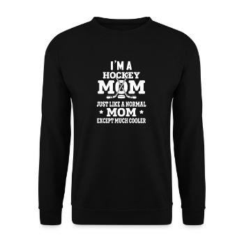 Je suis une chemise de maman de hockey - Sweat-shirt Unisexe - noir - Devant - Alina (178cm) & Michal (187cm)