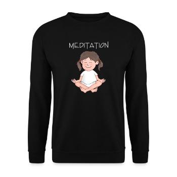 Sérénité - calme - confiance en soi - Sweat-shirt Unisexe - noir - Devant - Alina (178cm) & Michal (187cm)