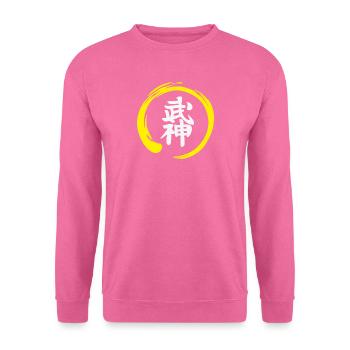 Kanji Bujinkan with yellow circle - Unisex Sweatshirt - pink - Front