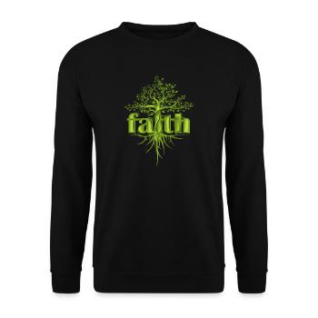 Foi Arbre Espoir Motivation Forêt Symbole icône - Sweat-shirt Unisexe - noir - Devant - Alina (178cm) & Michal (187cm)
