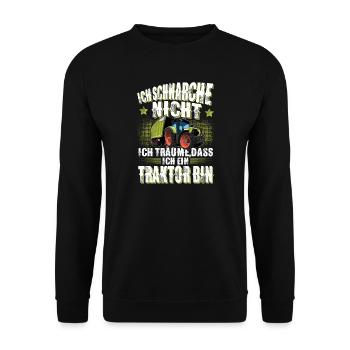 Landwirt Traktor Spruch - Unisex Pullover - Schwarz - Vorne - Alina (178cm) & Michal (187cm)
