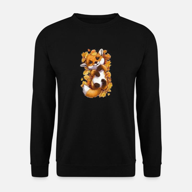 Cute baby fox - Unisex Pullover - Schwarz