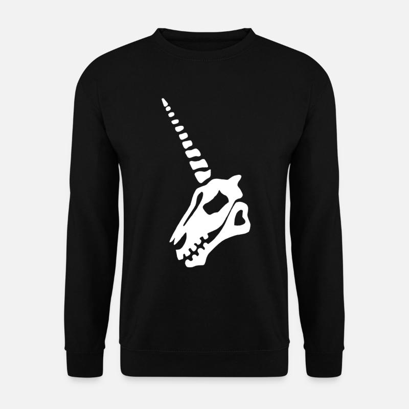 weißer Einhornschädel - Unisex Pullover - Schwarz