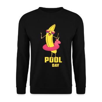 Cool Pool Banana - Unisex Sweatshirt - black - Front - Alina (178cm) & Michal (187cm)
