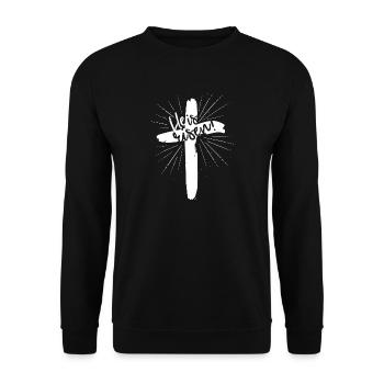Il est ressuscité - Sweat-shirt Unisexe - noir - Devant - Alina (178cm) & Michal (187cm)