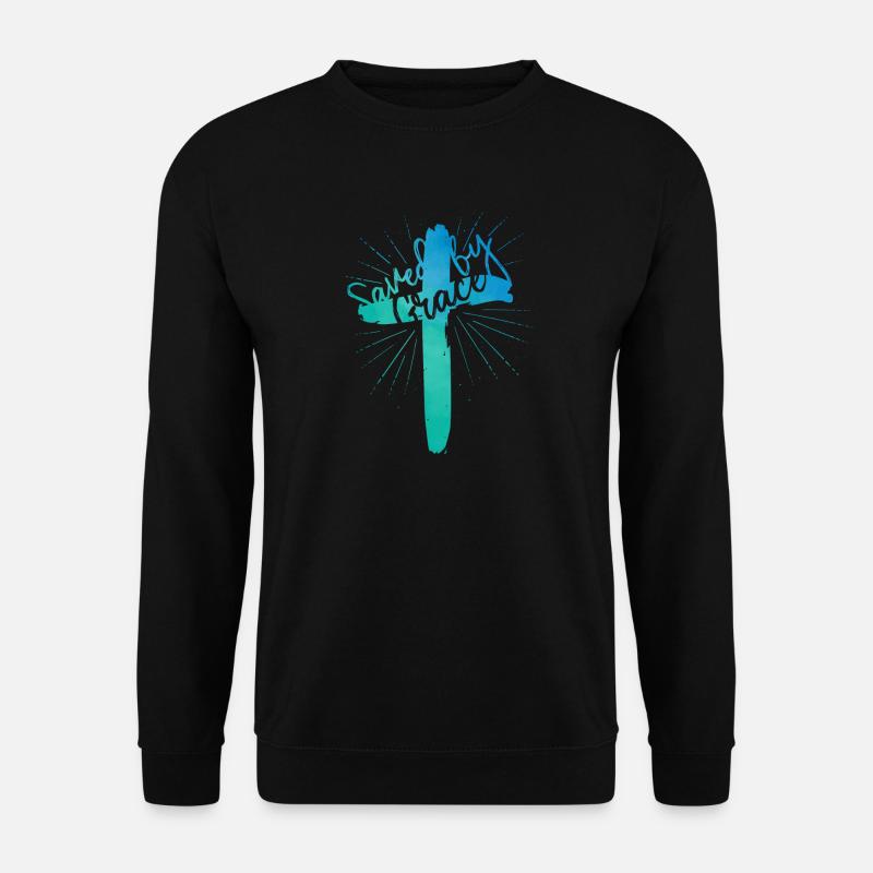 Saved by Grace - Unisex Sweatshirt - black