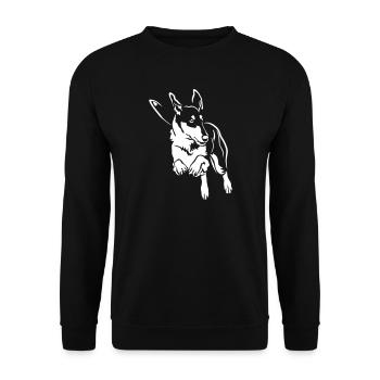 Collie « Black Edition » - Sweat-shirt Unisexe - noir - Devant - Alina (178cm) & Michal (187cm)