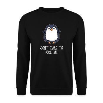 Antarctica Animal Cute Penguin Seabird Statement - Unisex Sweatshirt - black - Front - Alina (178cm) & Michal (187cm)
