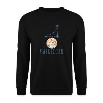 The constellation of Capricorn - Unisex Sweatshirt - black - Front - Alina (178cm) & Michal (187cm)