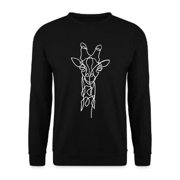 Sketch of the white giraffe - Unisex Sweatshirt - black - Front - Alina (178cm) & Michal (187cm)